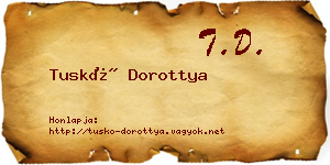 Tuskó Dorottya névjegykártya
